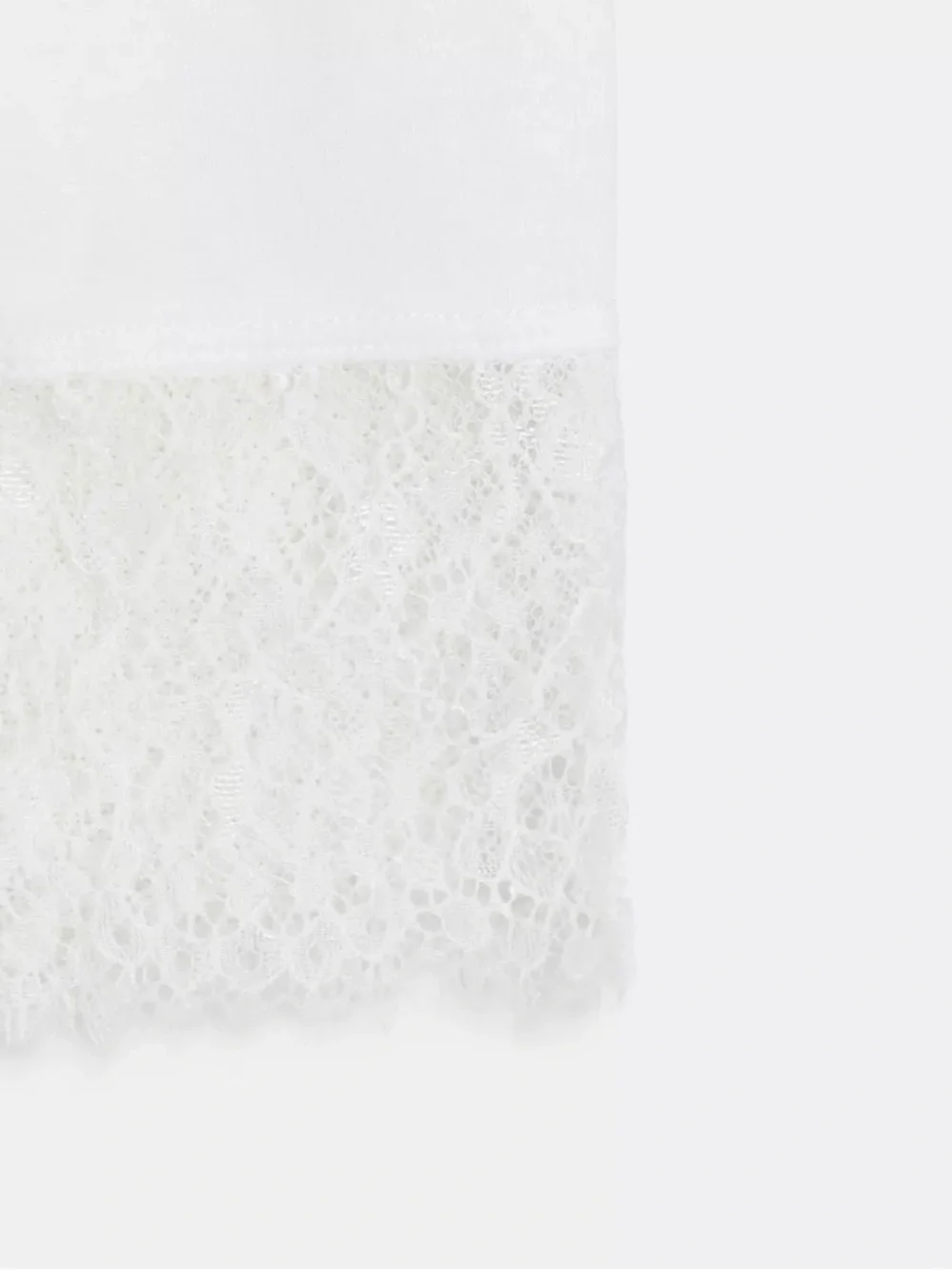 NWT ZARA SHEER LACE CUFF TOP